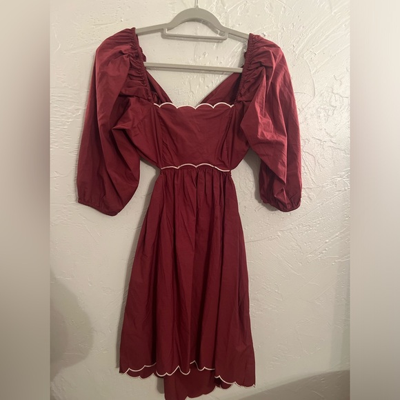 Anthropologie Forever That Girl Scalloped Mini Dress - Picture 4 of 7